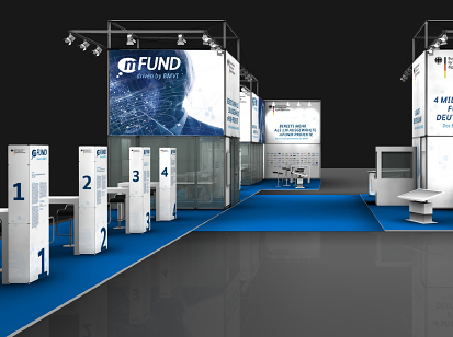 BMVI-Messestand mFUND auf der CeBIT